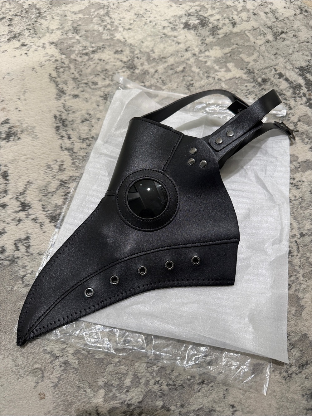 Black Plague Doctor Crow Kid Halloween Mask